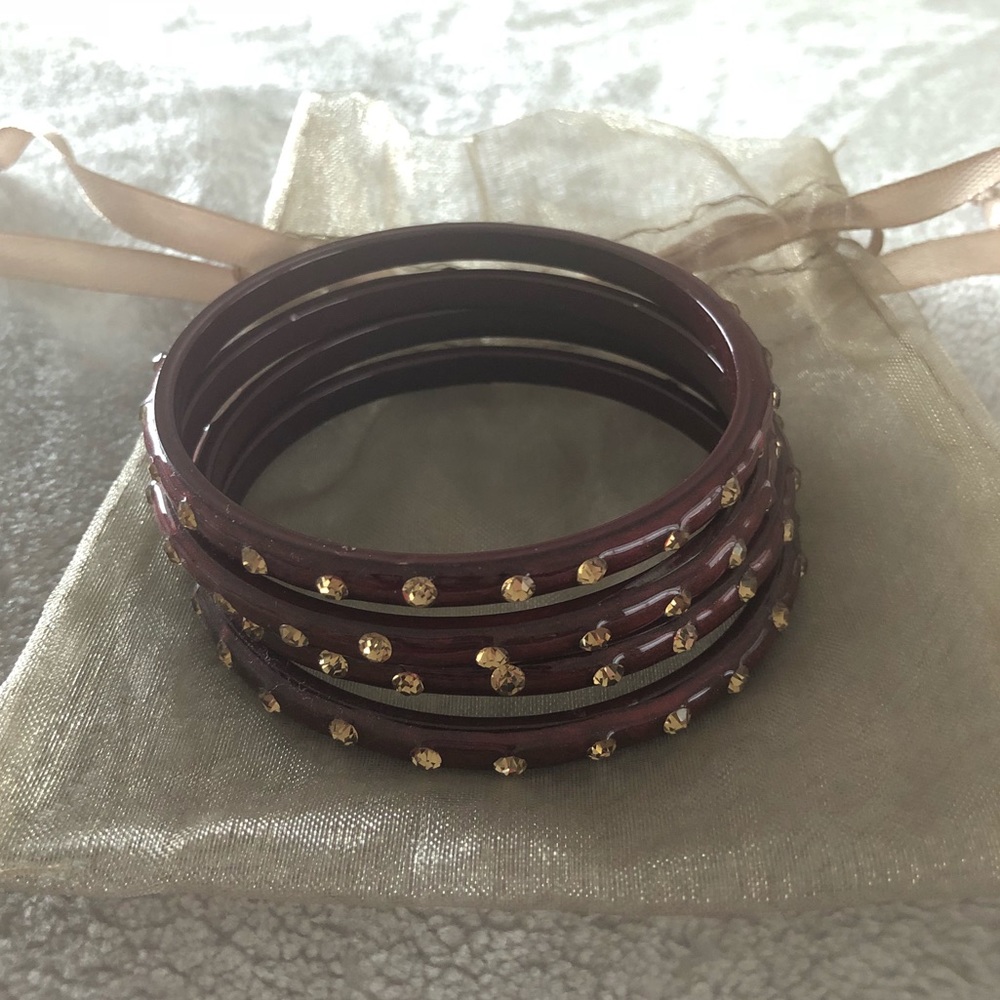 Maroon Indian handmade glass bracelets